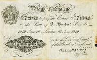 p316 from England: 100 Pounds from 1918
